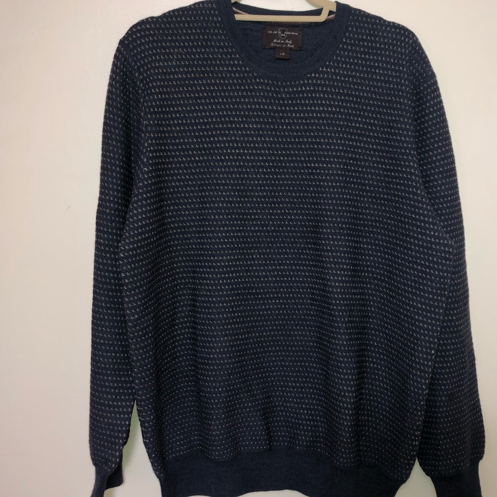 Black Brown Brand Embroidered Sweater. Size Large